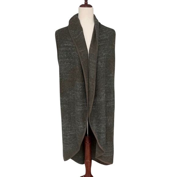 Lucky Brand Wool Blend Duster Style Sleeveless Cardigan Green Women’s Size XS/S - Picture 2 of 7